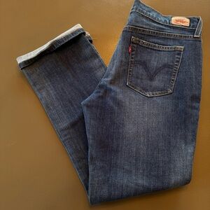 Levi’s Women’s 505 Straight Leg Navy Blue Jeans